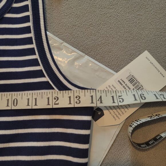 Boxercraft Blue White Stripes Tank Midi Dress Size Small - Picture 6 of 9